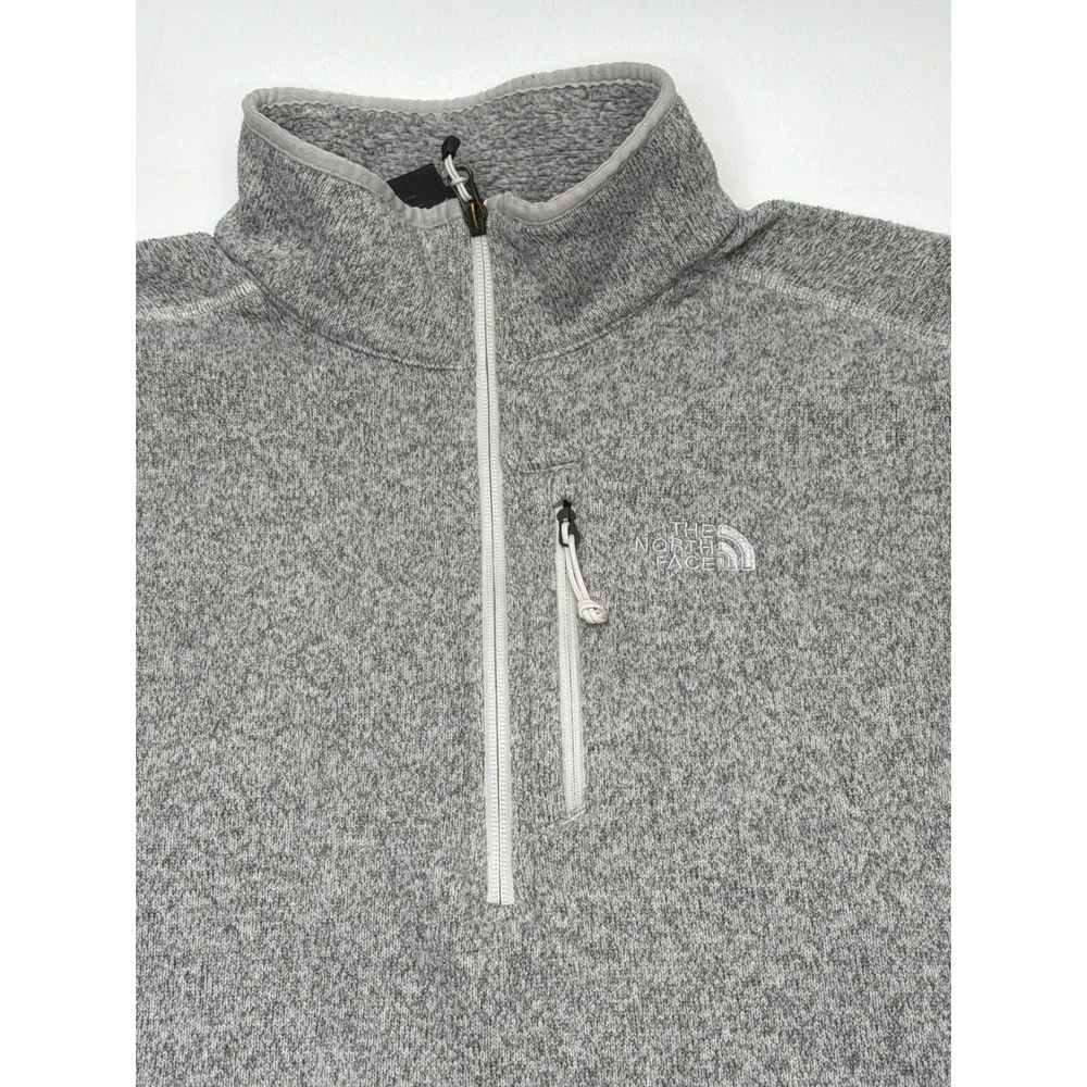 The North Face Mens Gordon Lyons 1/4 Zip‎ Fleece Pullover Heather Grey Large
